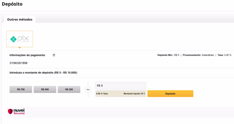 como depositar num site de apostas
