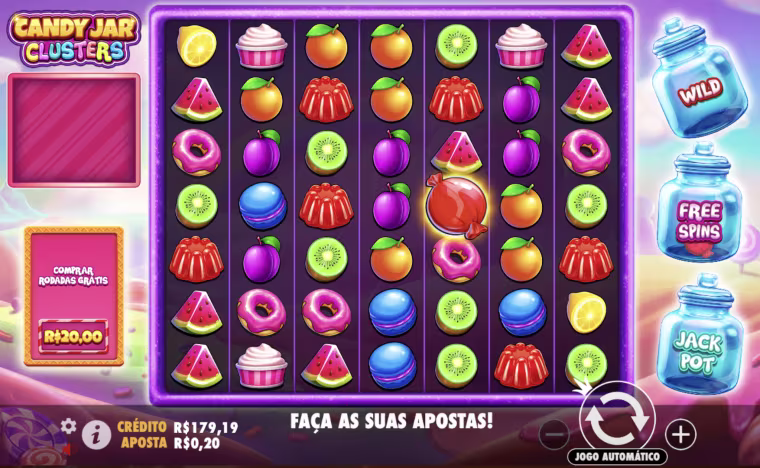 como jogar candy jar clusters