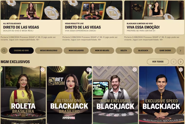 cassino ao vivo betmgm