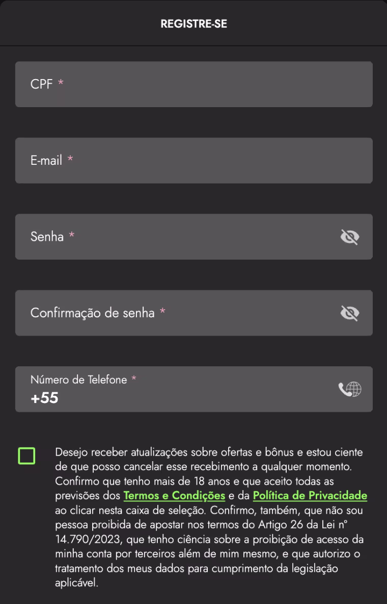 luva bet criar conta