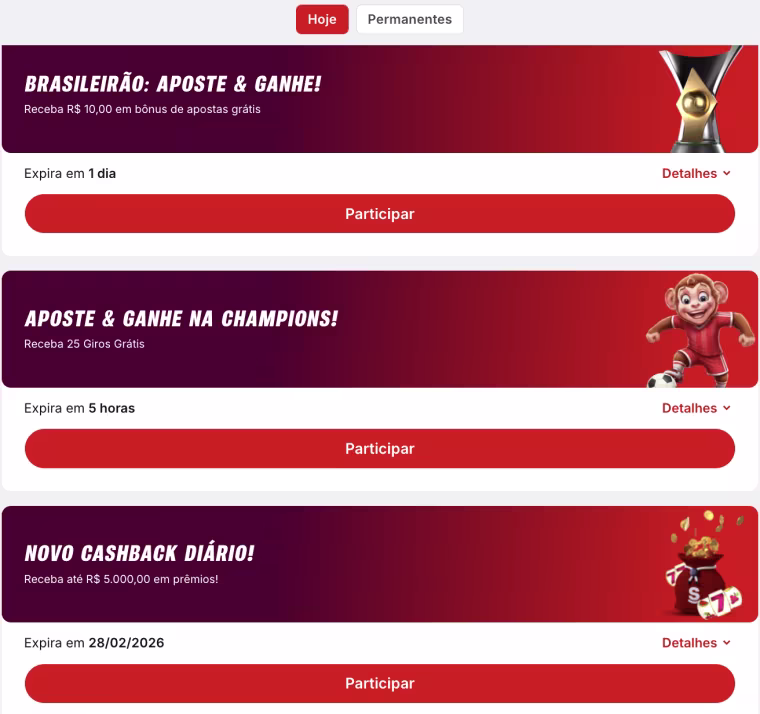 promos hoje superbet