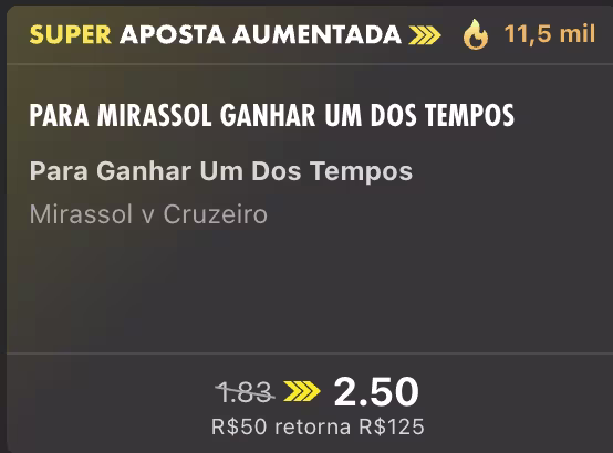 bet365 super aumentada brasileirao