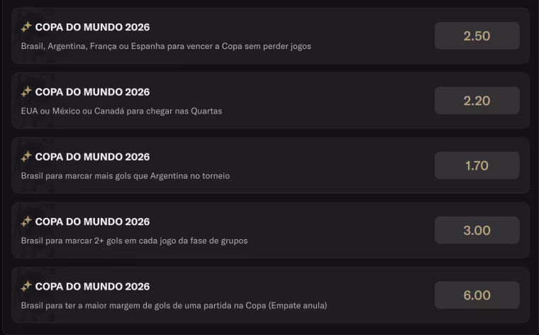 copa do mundo apostar com odds turbinadas