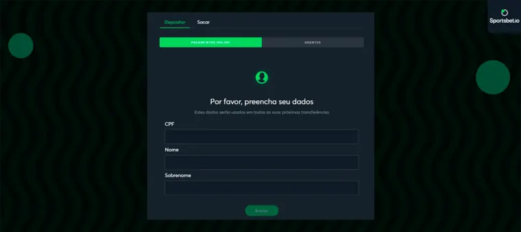 sportsbet preenchimento de dados
