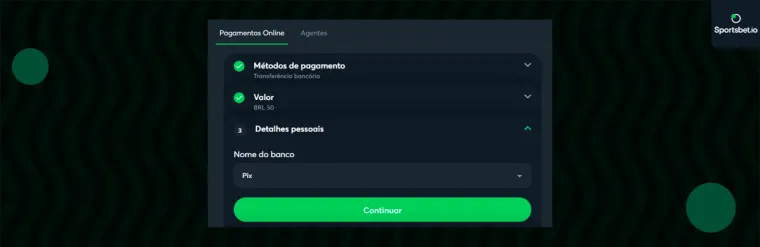 tela metodo de deposito sportsbet