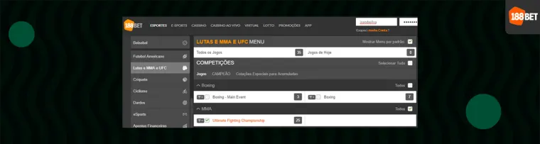 odds ufc 188bet