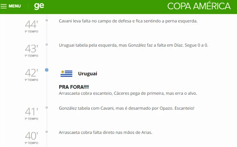 transmissao por texto ge