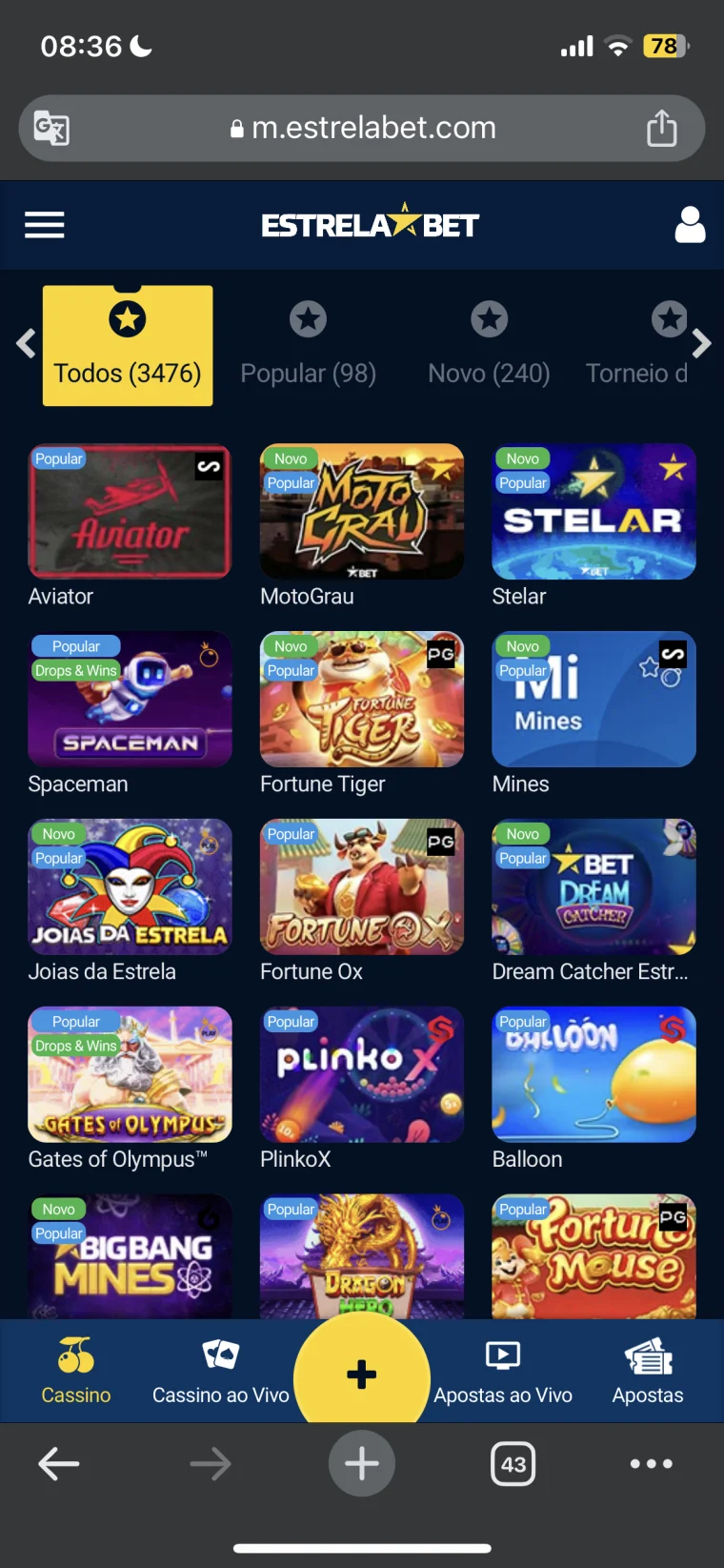 Play Mines at Estrela Bet Casino