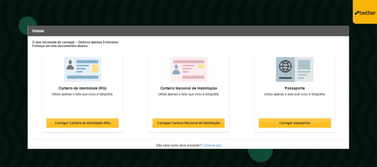 documentos para saque betmotion