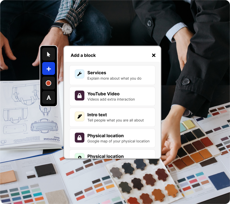 Savvy modal for adding a content block