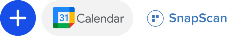 Google Calendar and SnapScan logos
