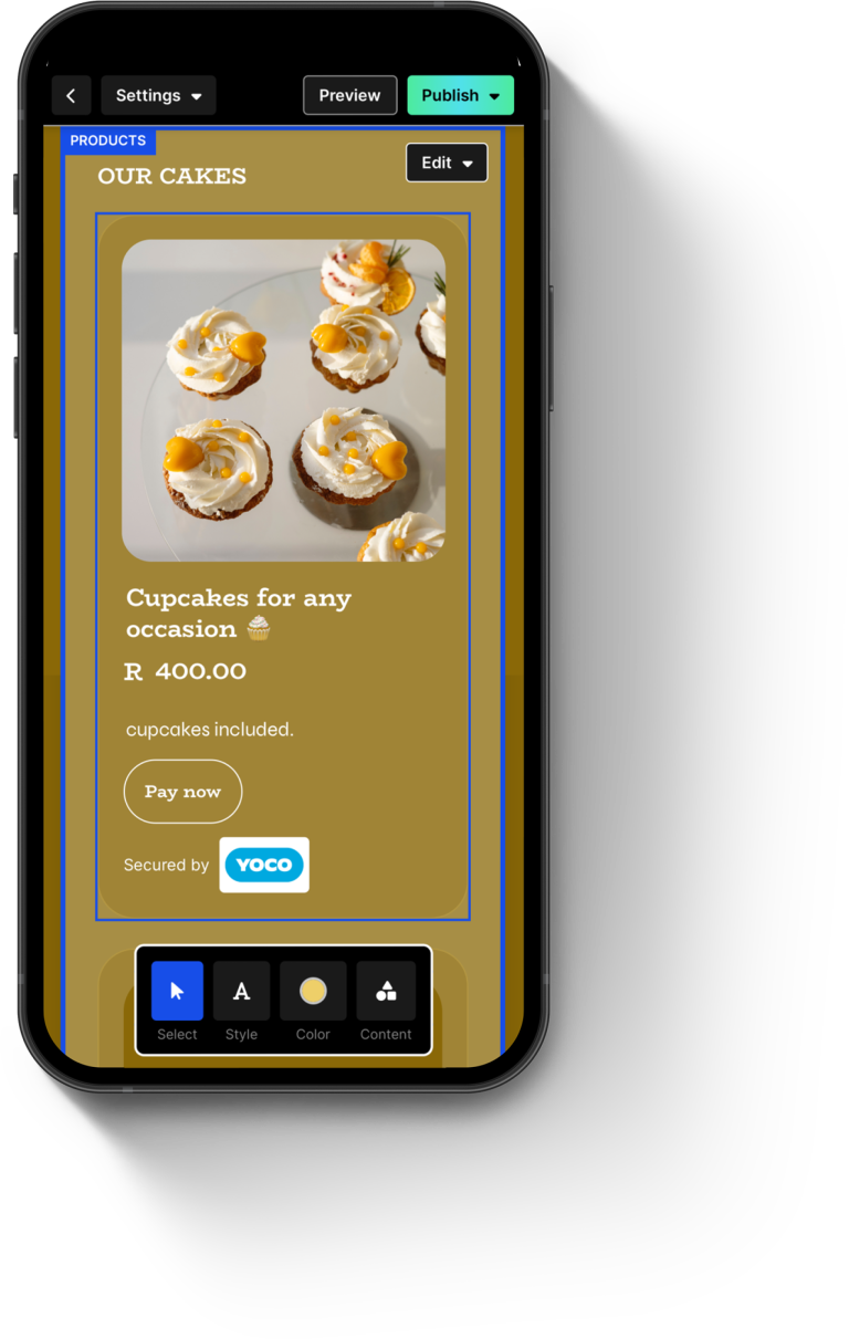 Phone with a Savvy site on the display