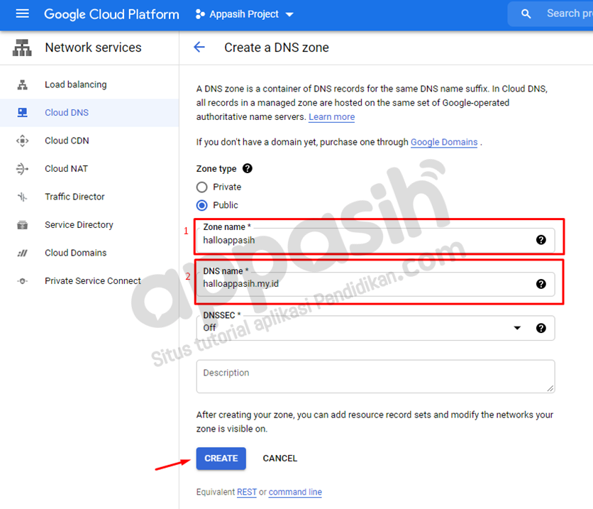 Menghubungkan domain ke VPS Google Cloud