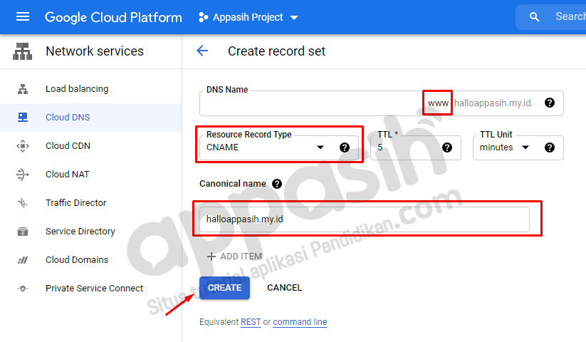 Menghubungkan domain ke VPS Google Cloud