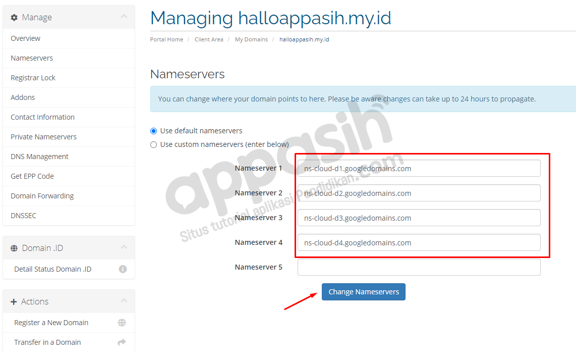 Menghubungkan domain ke VPS Google Cloud