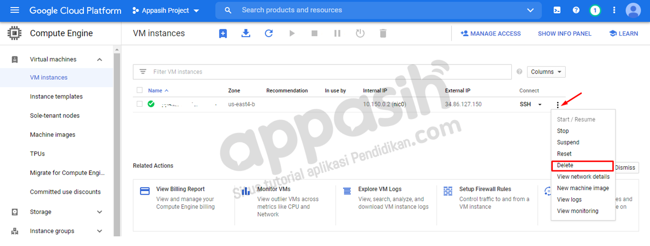 Menghubungkan domain ke VPS Google Cloud