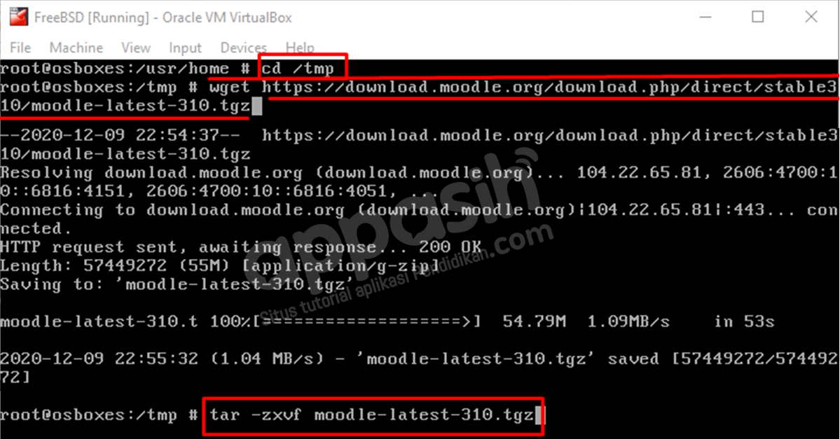 install moodle di freebsd