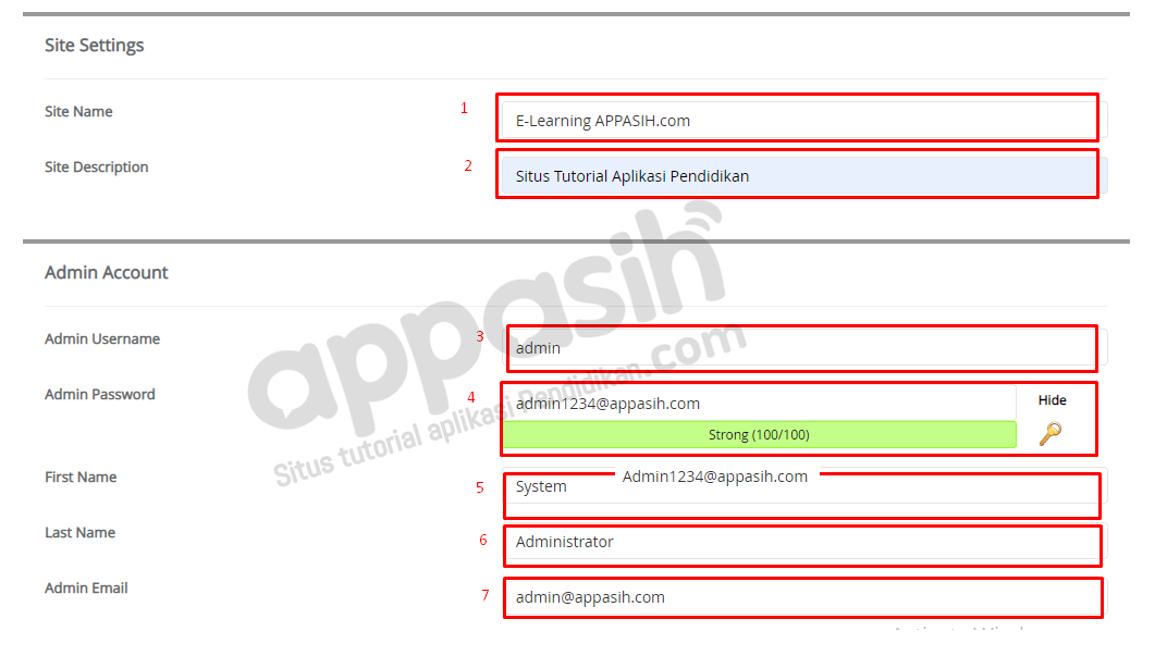 install moodle di hosting