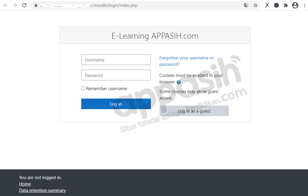 install moodle di hosting
