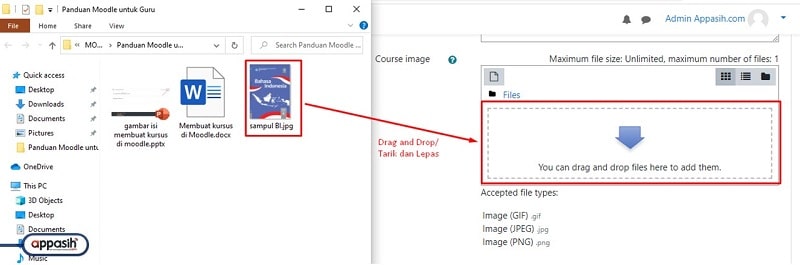 membuat kursus di moodle