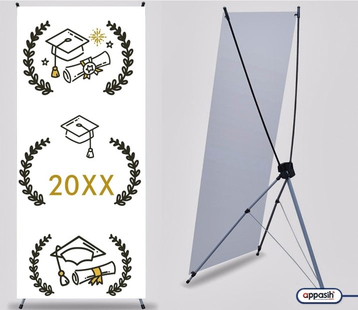 Template X Banner Wisuda Badge