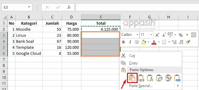 Cara Mengalikan di Excel