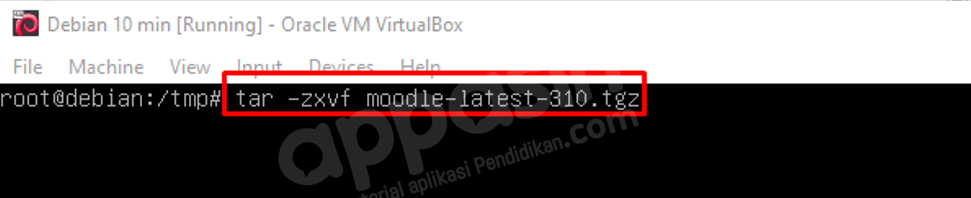 install moodle di debian