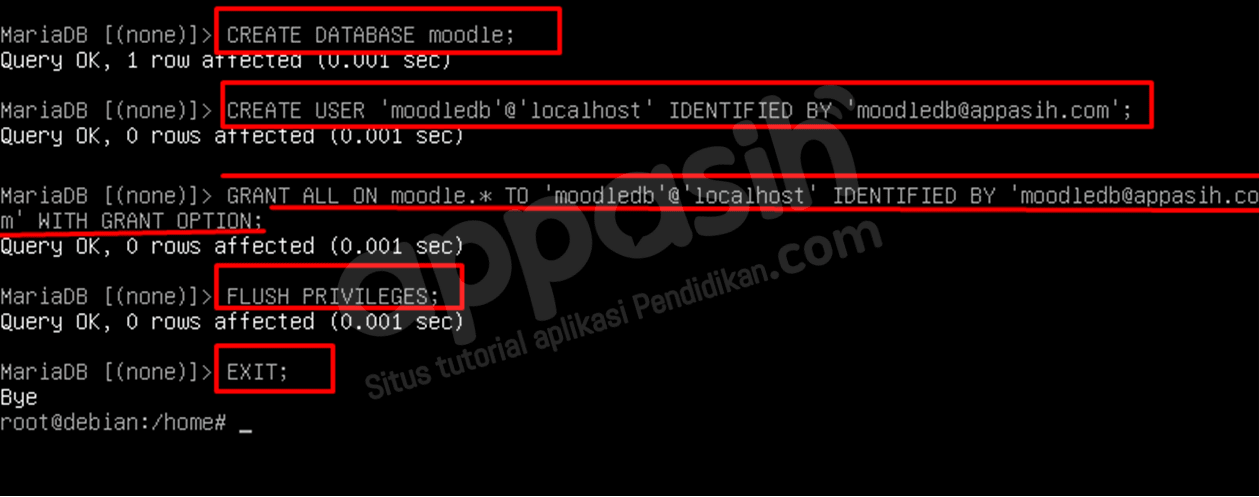install moodle di debian
