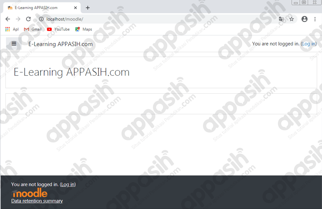 cara menginstal moodle di xampp