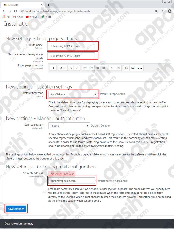 cara menginstal moodle di xampp