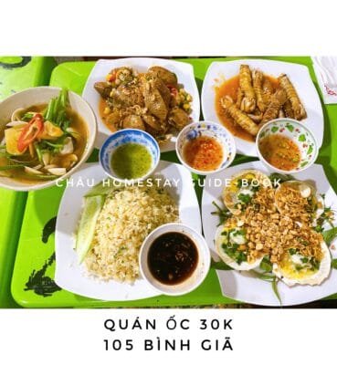 Quán ốc 30k là một trong những quán ốc ngon ở Vũng Tàu mà giá chỉ 30k/phần
