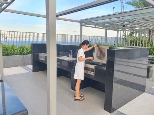 Khu vực tổ chức BBQ ngoài trời