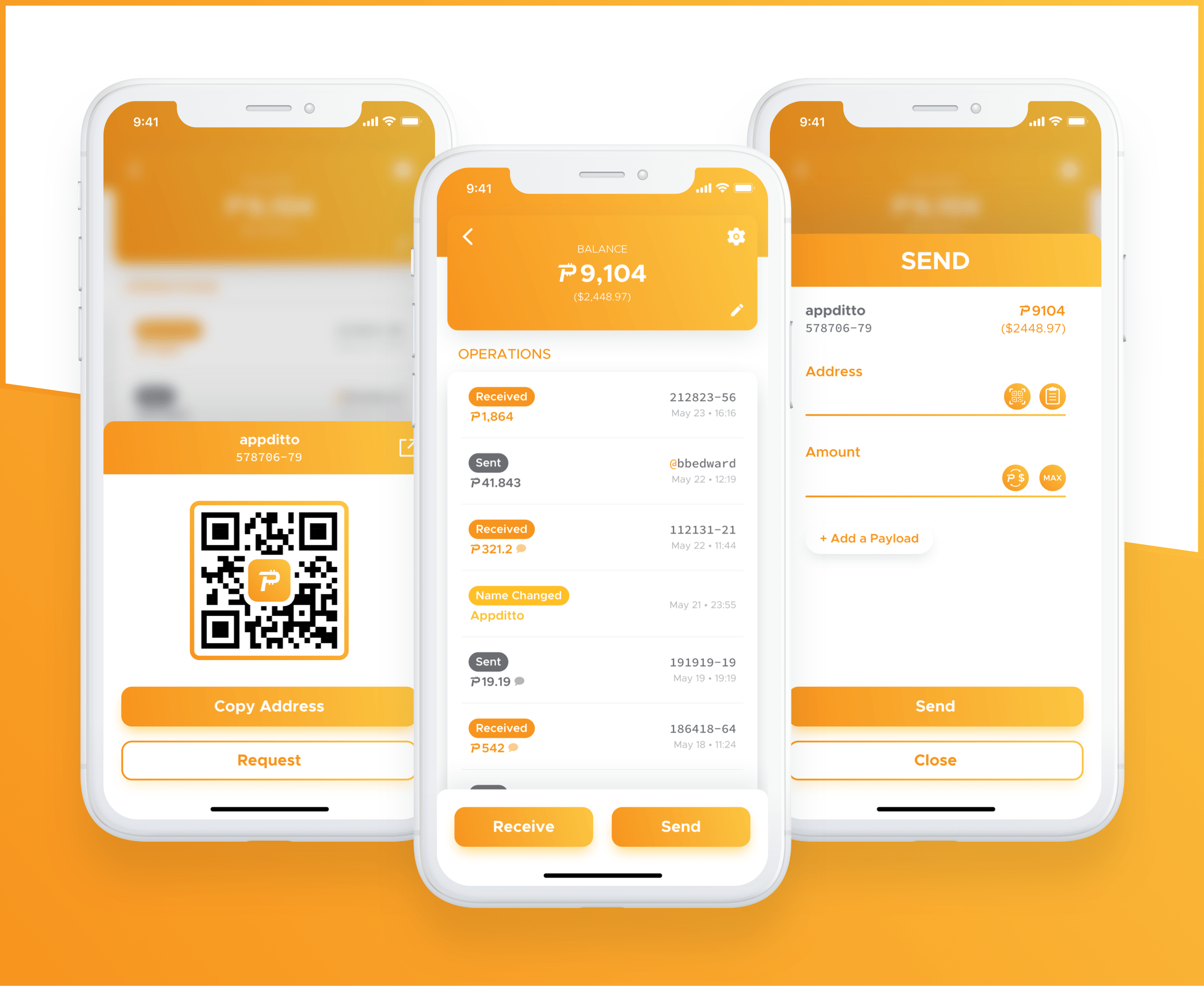 Send & Receive Pascal, Manage Your Operations