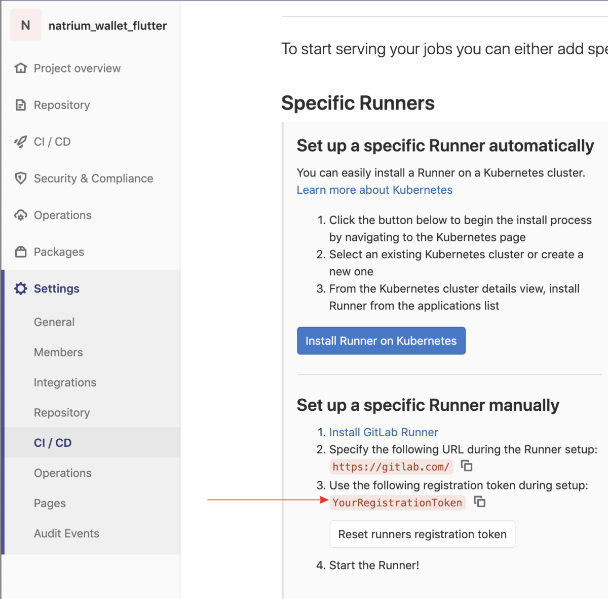 GitLab runner setup