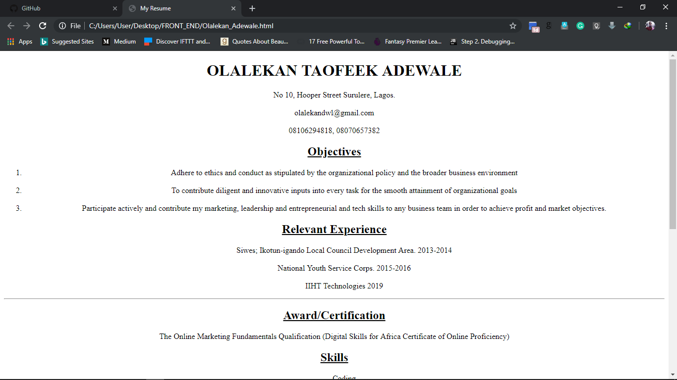 My Resume