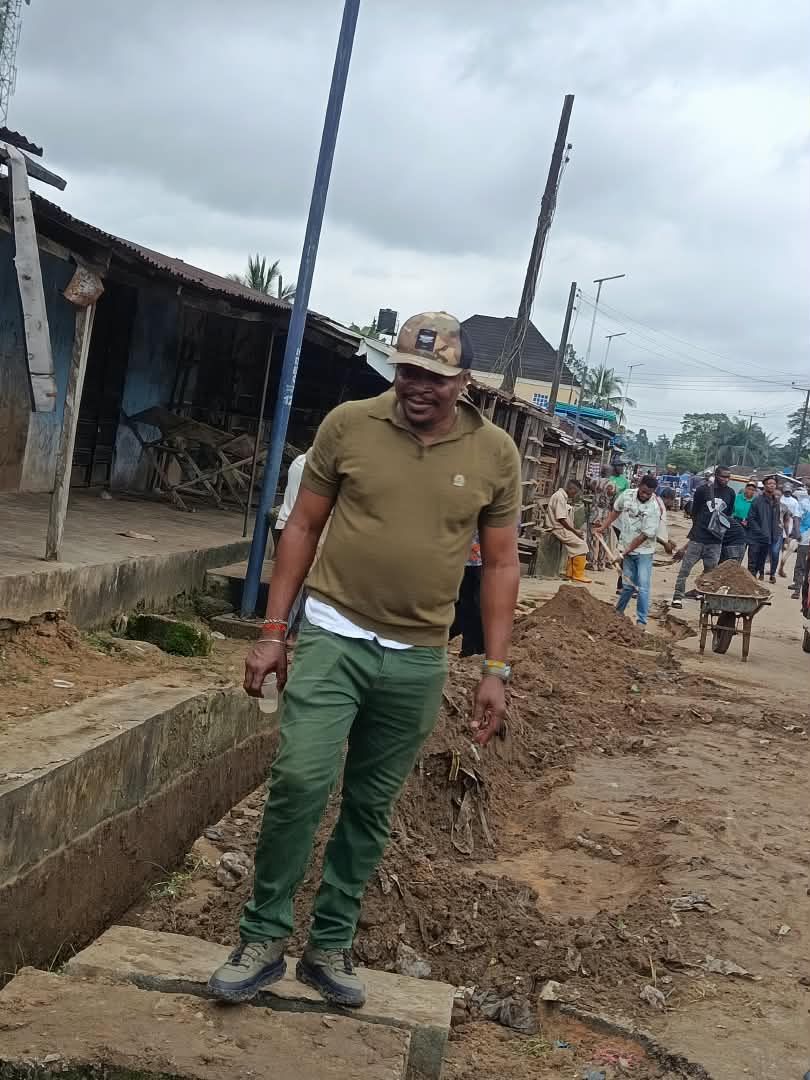 The Chairman at the sanitation site
