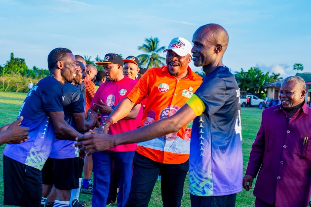 Team captains and officials exchange greetings before kick-off
