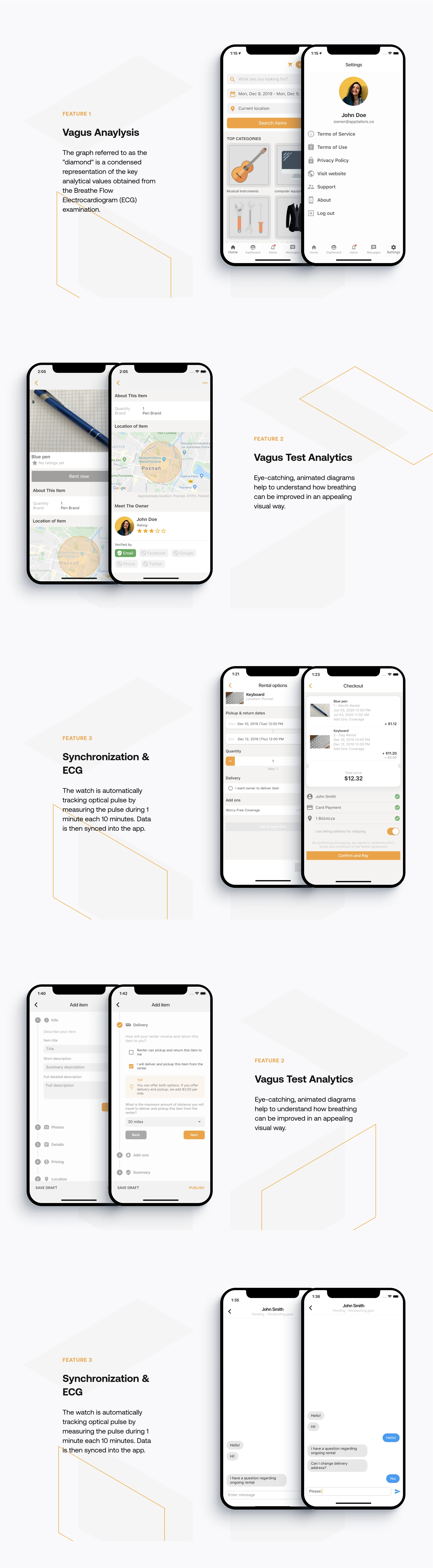 RentItems features