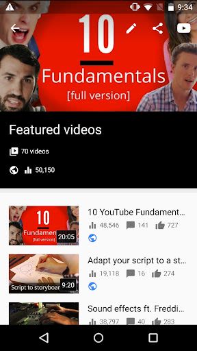 YouTube Studio Android App