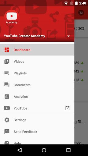 YouTube Studio Android App
