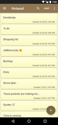 Notepad - simple notes Android App