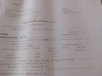 Vecsésen autópályától pár száz méterre jelenleg szántó 