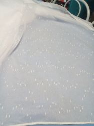 Linda fehérszínű sablé függöny méretre varrva