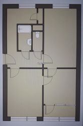 Szegedi magasföldszinti, 60 m2-es 1+2 szoba, loggiás lakás