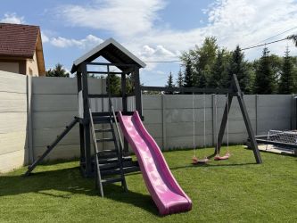 ⭐ Álmaid játszótere a kertben! ⭐  Masszív fa játszóvár csúsz