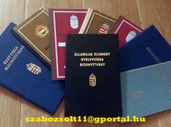 Eladó Diploma Nyelvvizsga Érettségi OKJ Bizonyítvány!