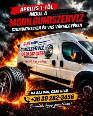 Mobilgumiszerviz Szombathely és Vas vármegye 0-24 h 