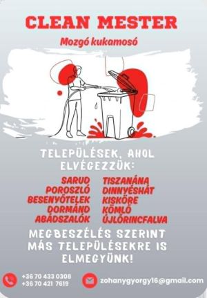 Mozgó kukamosás heves megyében.