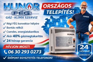 🟠 ÚJ HUNOR ENERGIATAKARÉKOS GÁZKONVEKTOR – AKÁR 40% MEGTAKA