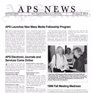 APS News October 1996